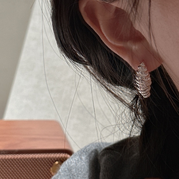 Wholesale 925 Sterling Silver Telephone line Earrings - Image 4