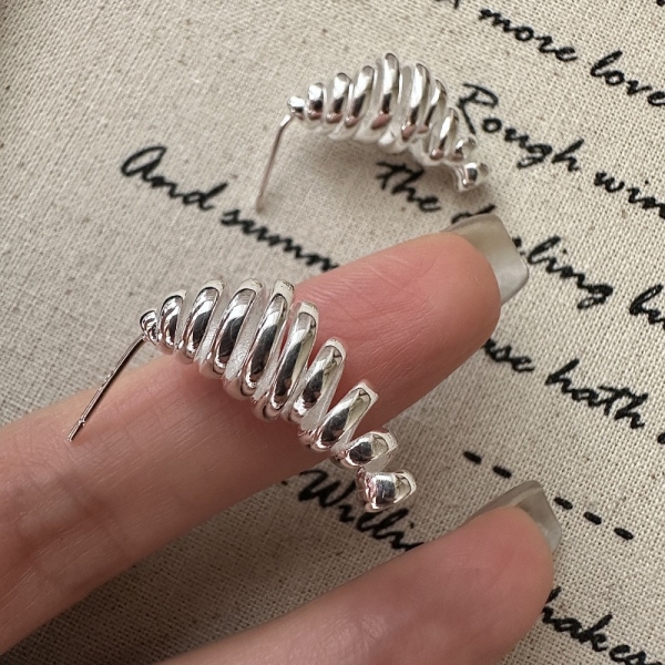 Wholesale 925 Sterling Silver Telephone line Earrings - Image 2
