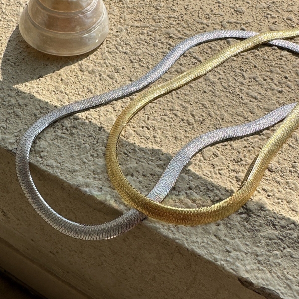 Wholesale 925 Sterling Silver Italian Engine Turning Collarbone Chain