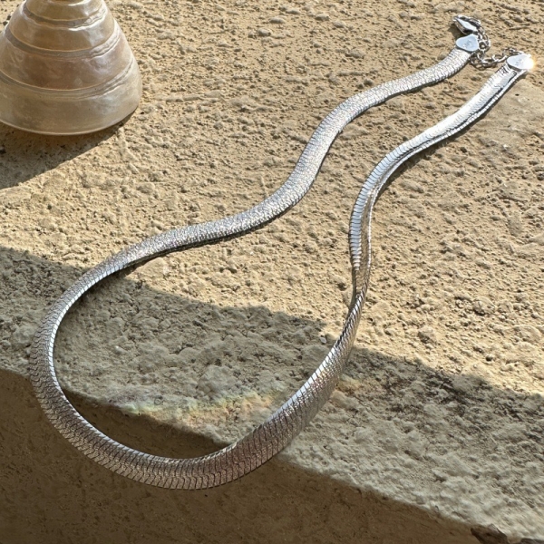 Wholesale 925 Sterling Silver Italian Engine Turning Collarbone Chain - Image 2