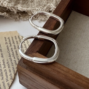 Wholesale 925 Sterling Silver Zirconia Geometric Earrings