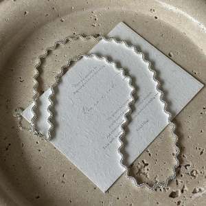 Wholesale 925 Sterling Silver Texture Wavy Necklace