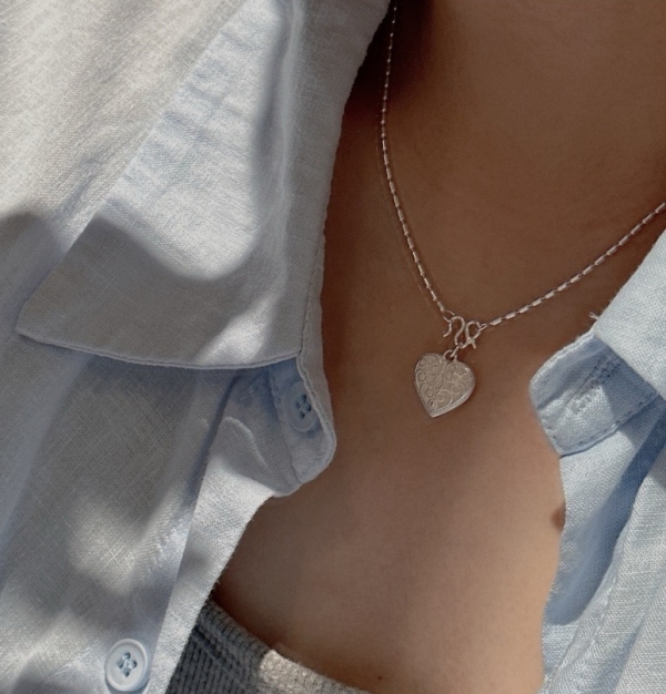 Wholesale 925 Sterling Silver Vintage Heart-shaped Necklace - Image 6