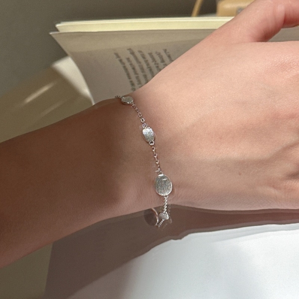 Wholesale 925 Sterling Silver Brushed Bracelet - Image 5