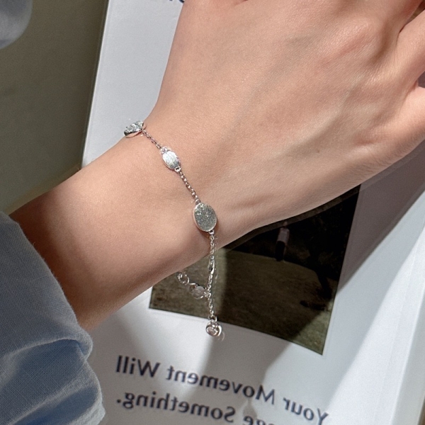 Wholesale 925 Sterling Silver Brushed Bracelet - Image 6