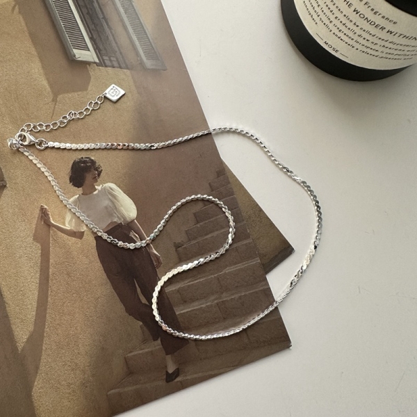 Wholesale 925 Sterling Silver Oval-shaped Black Agate Necklace - Image 3