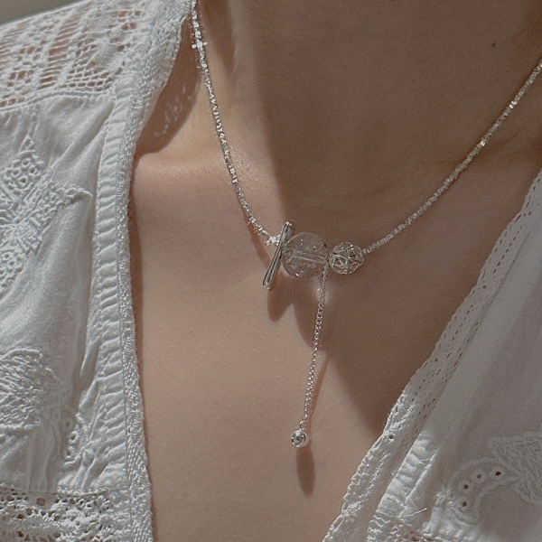 Wholesale 925 Sterling Silver Crystal Bead Tassel Necklace - Image 4