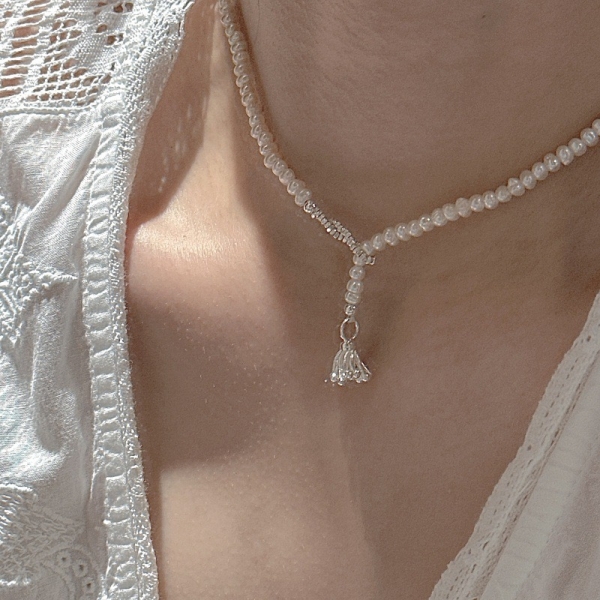 Wholesale 925 Sterling Silver Irregular Natural Pearl Necklace - Image 5