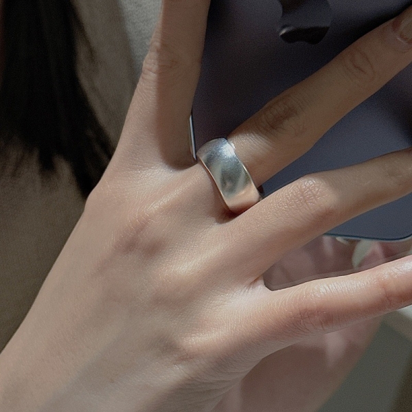 Wholesale 925 Sterling Silver Wavy Matte Ring - Image 5