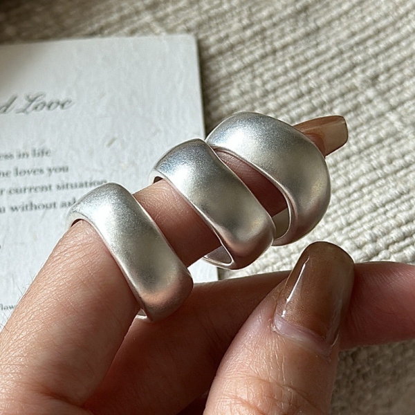 Wholesale 925 Sterling Silver Wavy Matte Ring - Image 2