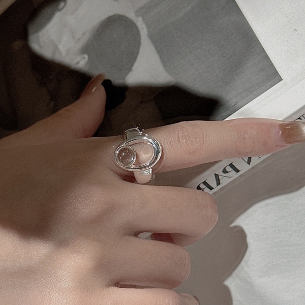 Wholesale 925 Sterling Silver Rock Crystal Quartz Ring - Image 4