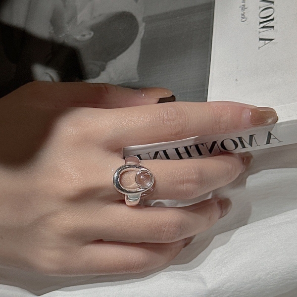 Wholesale 925 Sterling Silver Rock Crystal Quartz Ring - Image 5