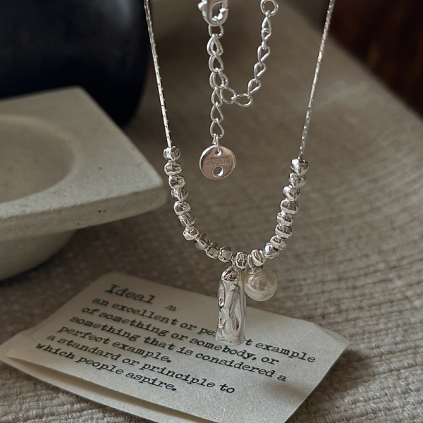 Wholesale 925 Sterling Silver Shell Pearl Silver Necklace - Image 2