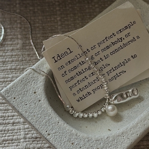 Wholesale 925 Sterling Silver Shell Pearl Silver Necklace