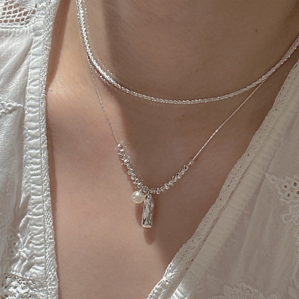 Wholesale 925 Sterling Silver Shell Pearl Silver Necklace - Image 5