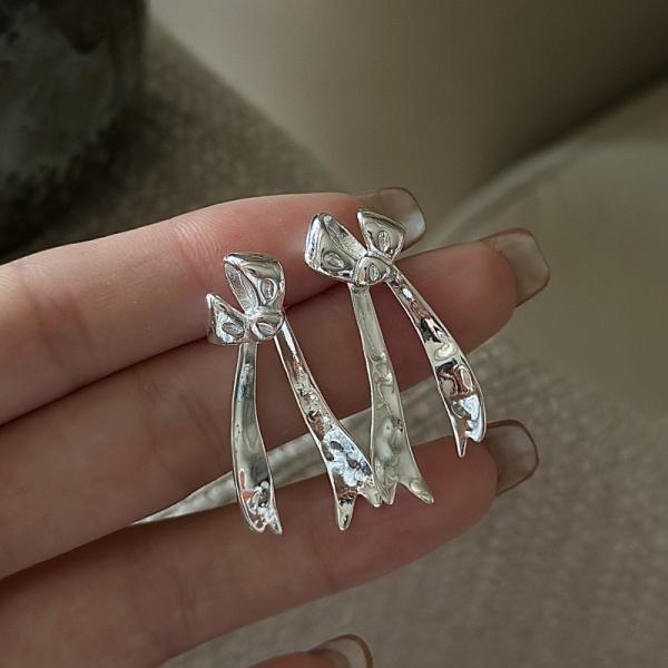 Wholesale 925 Sterling Silver Bow Earrings