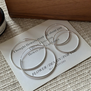Wholesale 925 Sterling Silver Basic Light Hoop Earrings