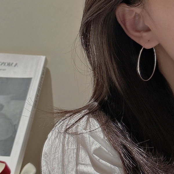 Wholesale 925 Sterling Silver Basic Light Hoop Earrings - Image 4