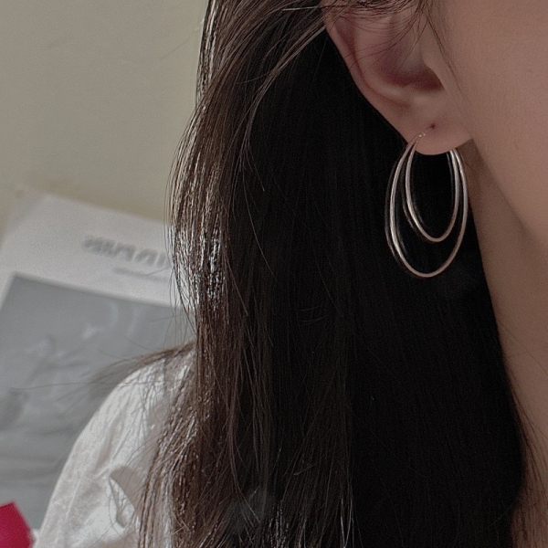 Wholesale 925 Sterling Silver Basic Light Hoop Earrings - Image 5
