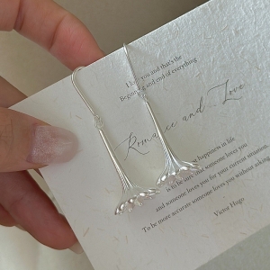 Wholesale 925 Sterling Silver Flower Dangle Earrings