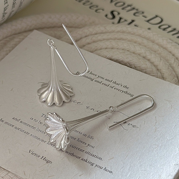 Wholesale 925 Sterling Silver Flower Dangle Earrings - Image 2