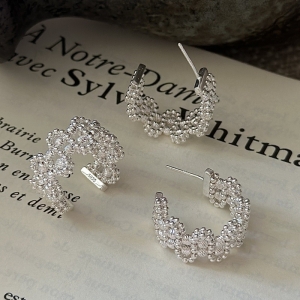 Wholesale 925 Sterling Silver Weaving Beaded Earrings & Ring