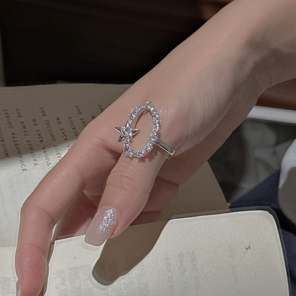 Wholesale 925 Sterling Silver Zircon Star Ring - Image 5