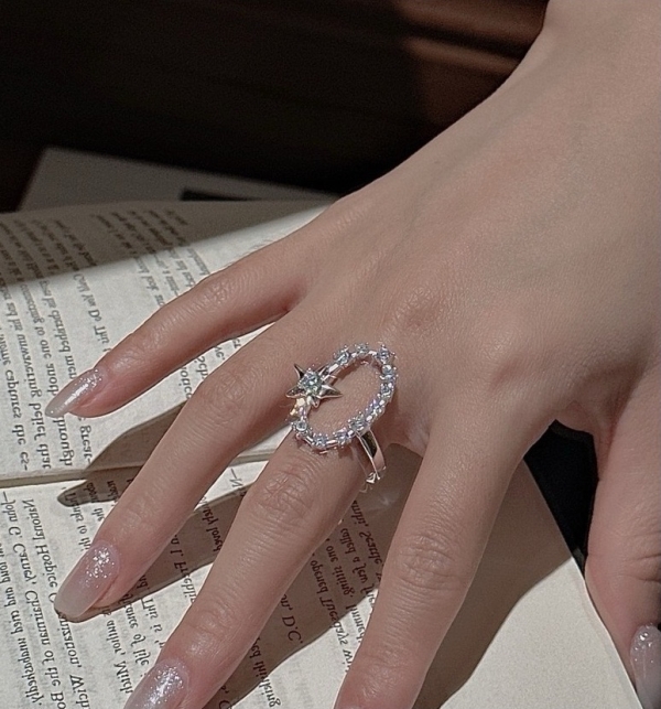 Wholesale 925 Sterling Silver Zircon Star Ring - Image 6