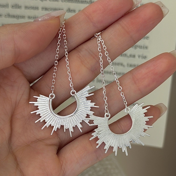 Wholesale 925 Sterling Silver Sector Long Earrings