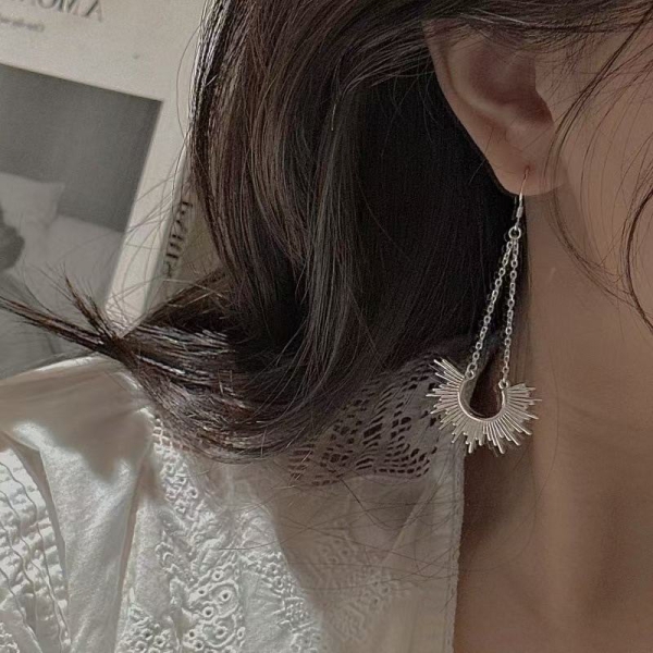 Wholesale 925 Sterling Silver Sector Long Earrings - Image 4