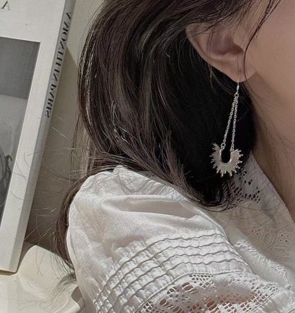 Wholesale 925 Sterling Silver Sector Long Earrings - Image 6