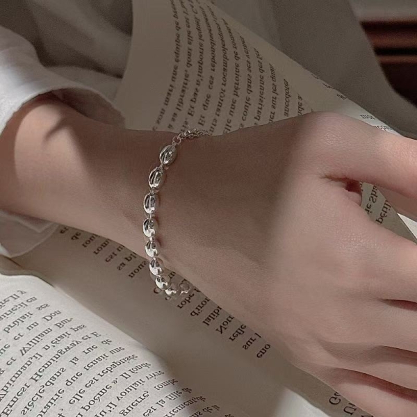 Wholesale 925 Sterling Silver Oval Bead Bracelet - Image 6
