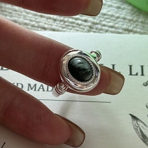 Wholesale 925 Sterling Silver Oval Seraphinite Ring