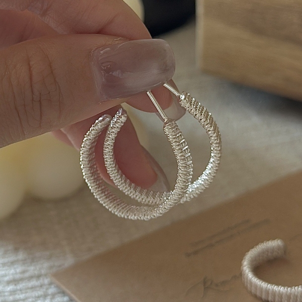 Wholesale 925 Sterling Silver Weaving Earrings & Ring - Image 2