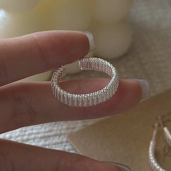 Wholesale 925 Sterling Silver Weaving Earrings & Ring - Image 3