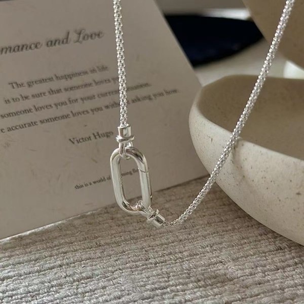 Wholesale 925 Sterling Silver Square Clasp Necklace - Image 2