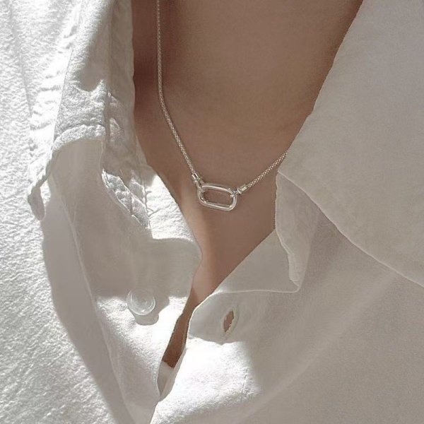 Wholesale 925 Sterling Silver Square Clasp Necklace - Image 6