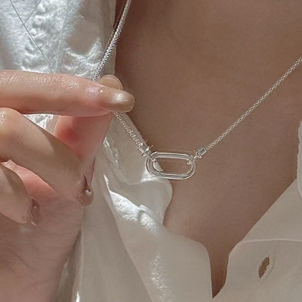 Wholesale 925 Sterling Silver Square Clasp Necklace - Image 4