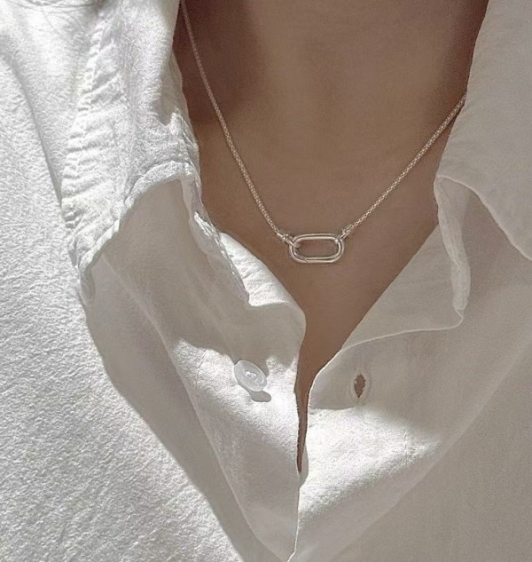 Wholesale 925 Sterling Silver Square Clasp Necklace - Image 5