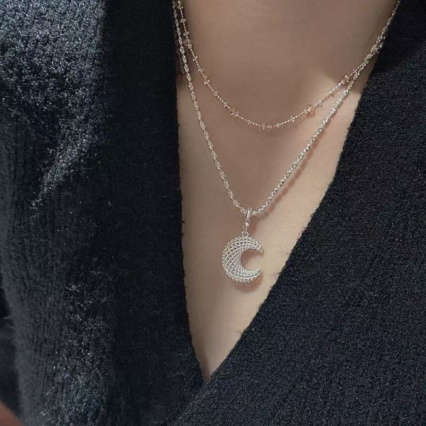 Wholesale 925 Sterling Silver Moon Mesh Pendant - Image 6