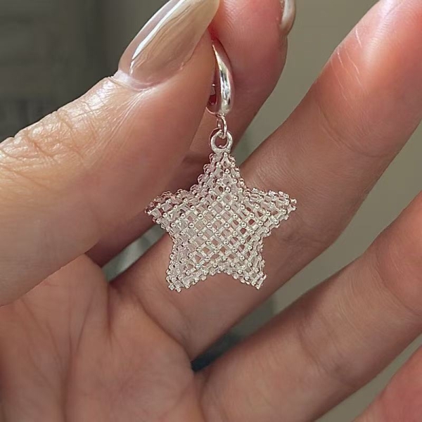 Wholesale 925 Sterling Silver Star Mesh Pendant - Image 3