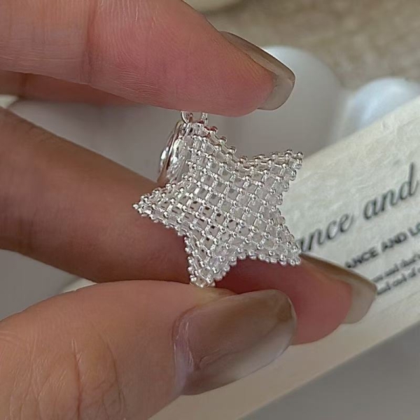 Wholesale 925 Sterling Silver Star Mesh Pendant - Image 2