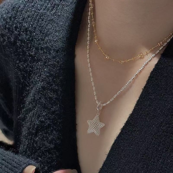 Wholesale 925 Sterling Silver Star Mesh Pendant - Image 6