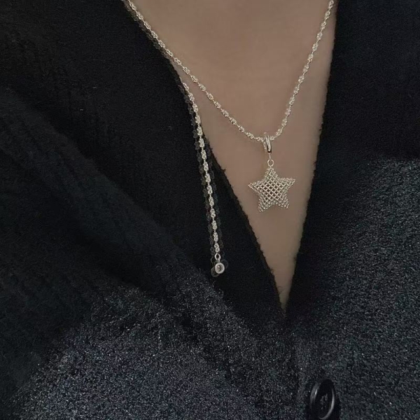 Wholesale 925 Sterling Silver Star Mesh Pendant - Image 5