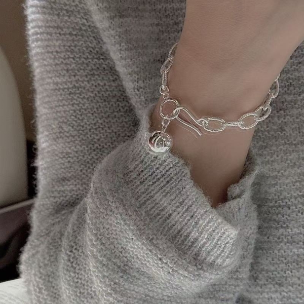 Wholesale 925 Sterling Silver Chunky Bead Bracelet - Image 5