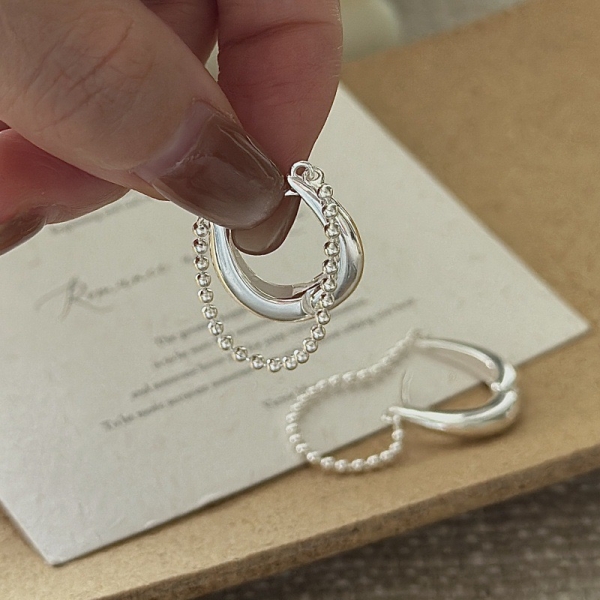 Wholesale 925 Sterling Silver Chain Hoop Earrings - Image 3