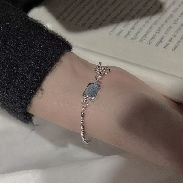 Wholesale 925 Sterling Silver Aquamarine earrings & necklace & bracelet - Image 5