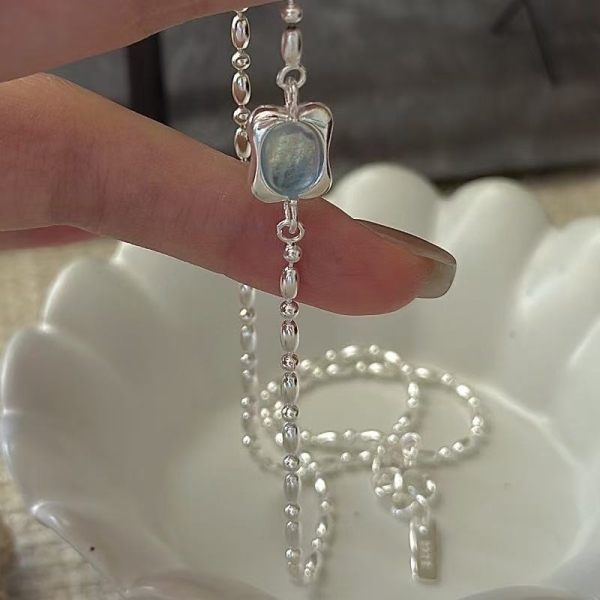 Wholesale 925 Sterling Silver Aquamarine earrings & necklace & bracelet - Image 7