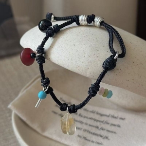 Wholesale 925 Sterling Silver Colored Bead-Stringed Bracelet