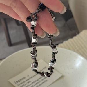 Wholesale 925 Sterling Silver Broken Silver Thread Bracelet